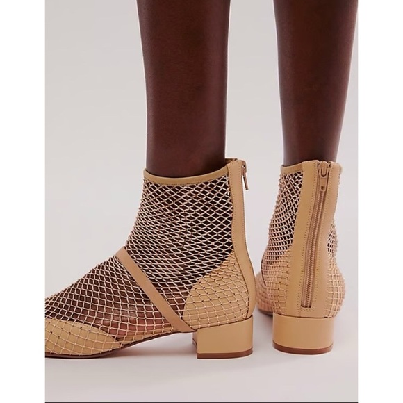 Jeffrey Campbell Magic Hour Mesh Heels Ballet Mary Jane Strap Cream Womens 8.5 - Picture 1 of 15